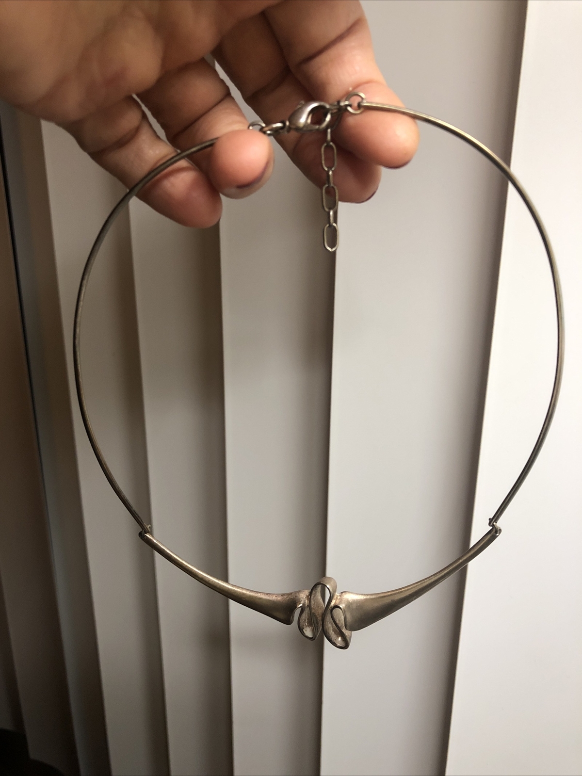 BIJOU JEUNESSE GUNTHER 925 Sterling Silver Collar Necklace 15 1/2″, 25g Germany