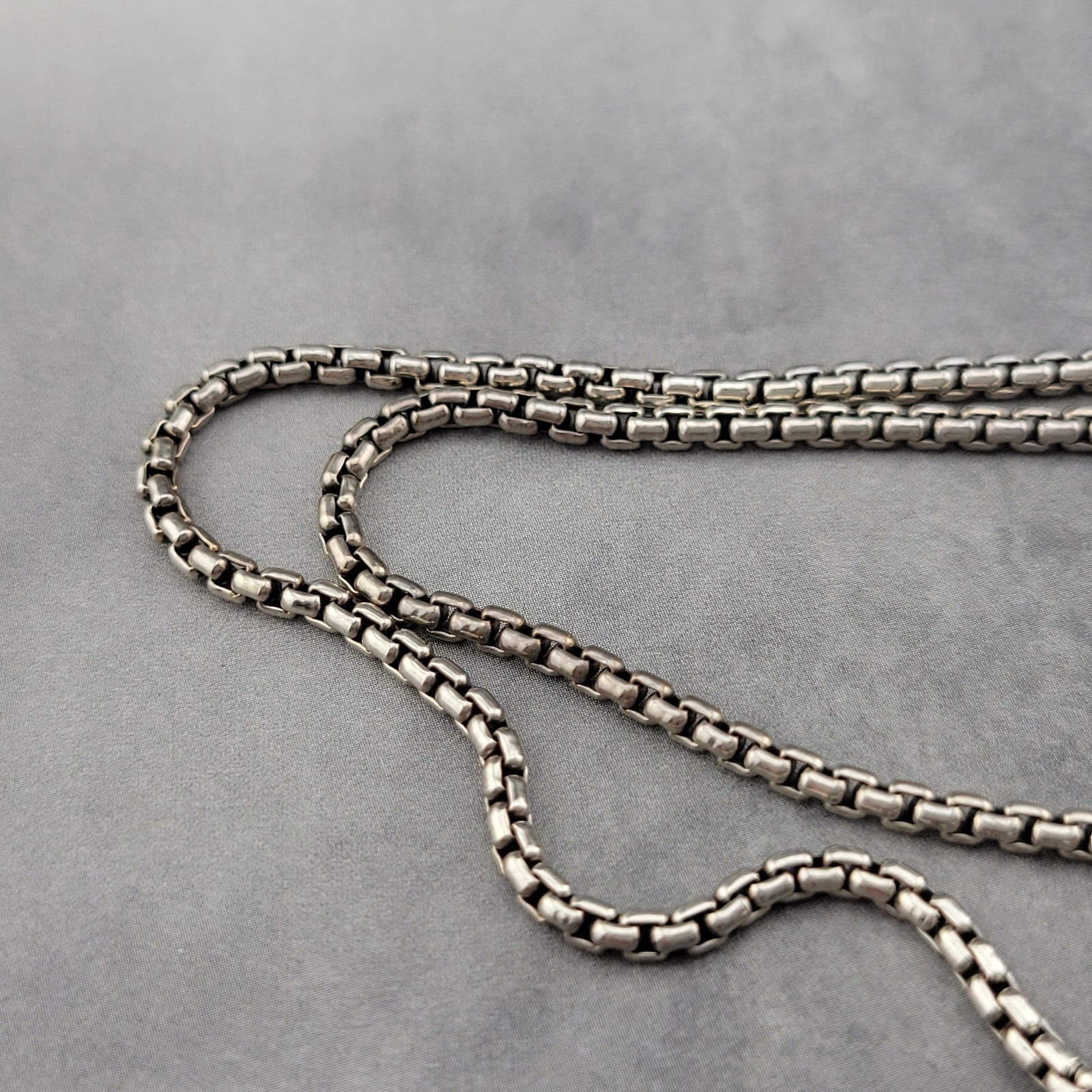 David Yurman Sterling Silver & Black Diamond Wave Dagger Pendant w/ 20 in Chain