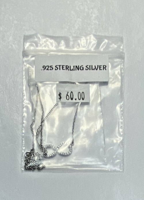 Sterling Silver CZ Pave Infinity Pendant Necklace 16″ /18″ NWT Gift Box