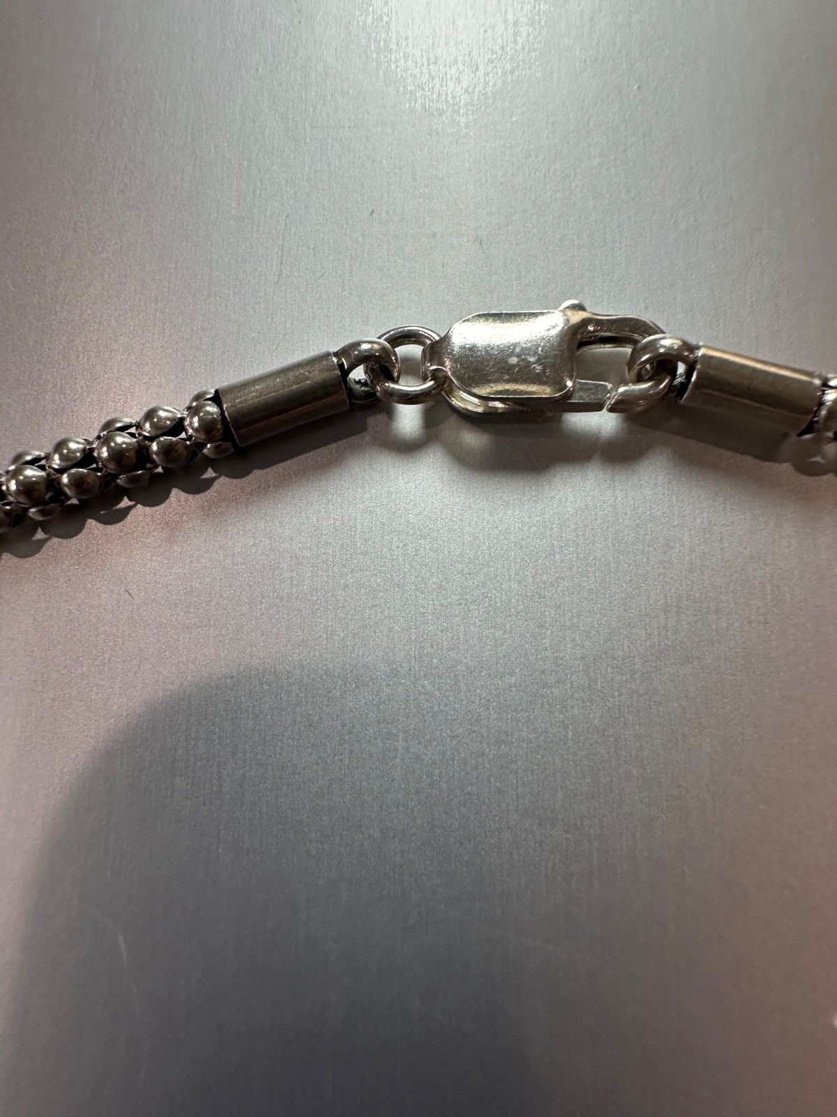 Silpada 925 sterling silver popcorn chain with button pearl pendant