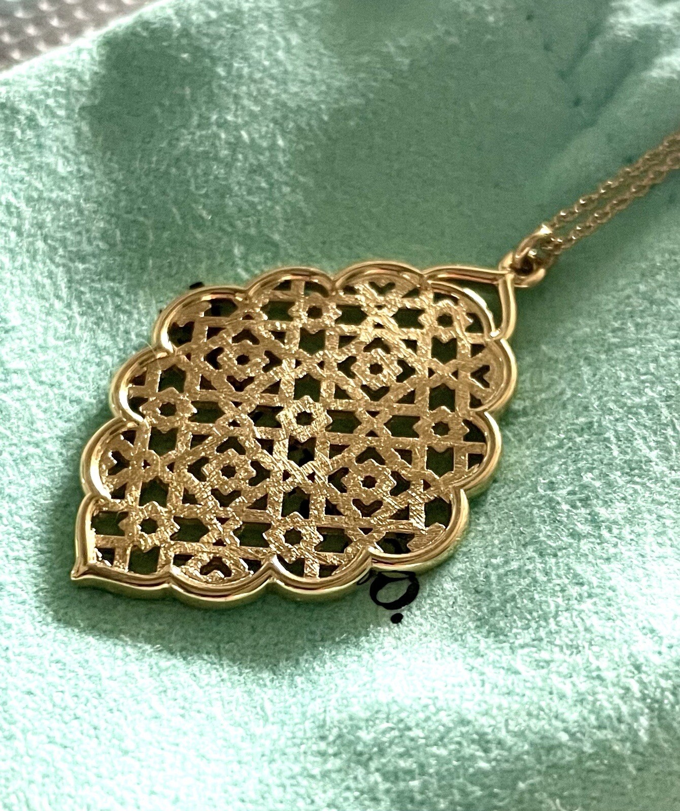 Rare Tiffany Co 18k Yellow Gold Paloma Picasso MARRAKESH Necklace Pendant -Large