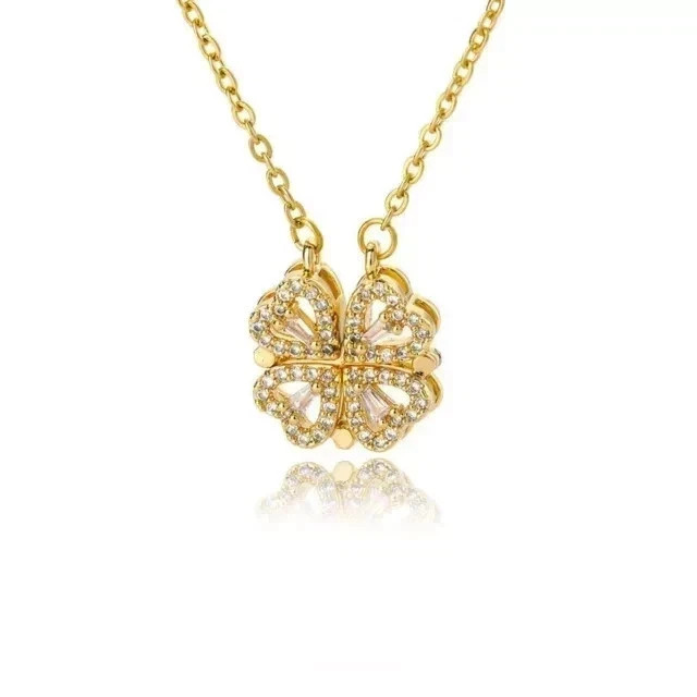 1Ct Round Cut Lab Created Diamond Womens Wedding Pendant 14K Yellow Gold Plated