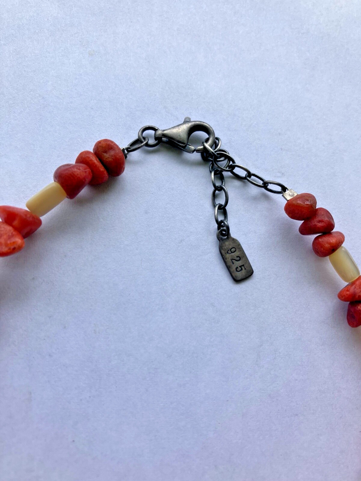 Unique Peyote Bird Sterling Silver 925 with Coral & Mother of Pearl Necklace