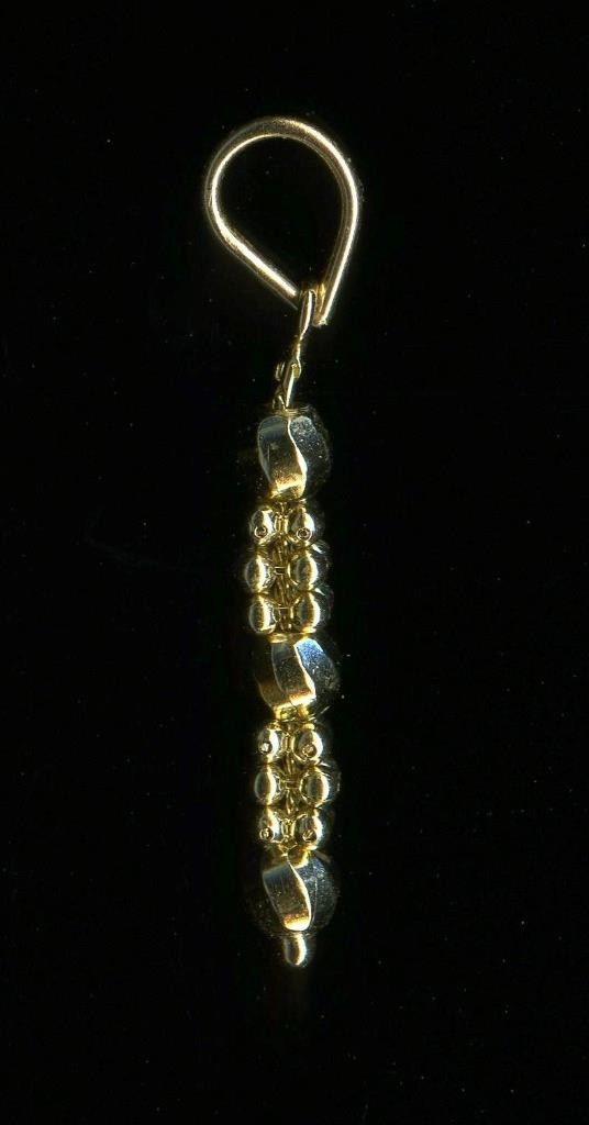 New 14K Solid Yellow Gold 27mm Ball Bead Popcorn Chain Strand Pendant Charm (SW
