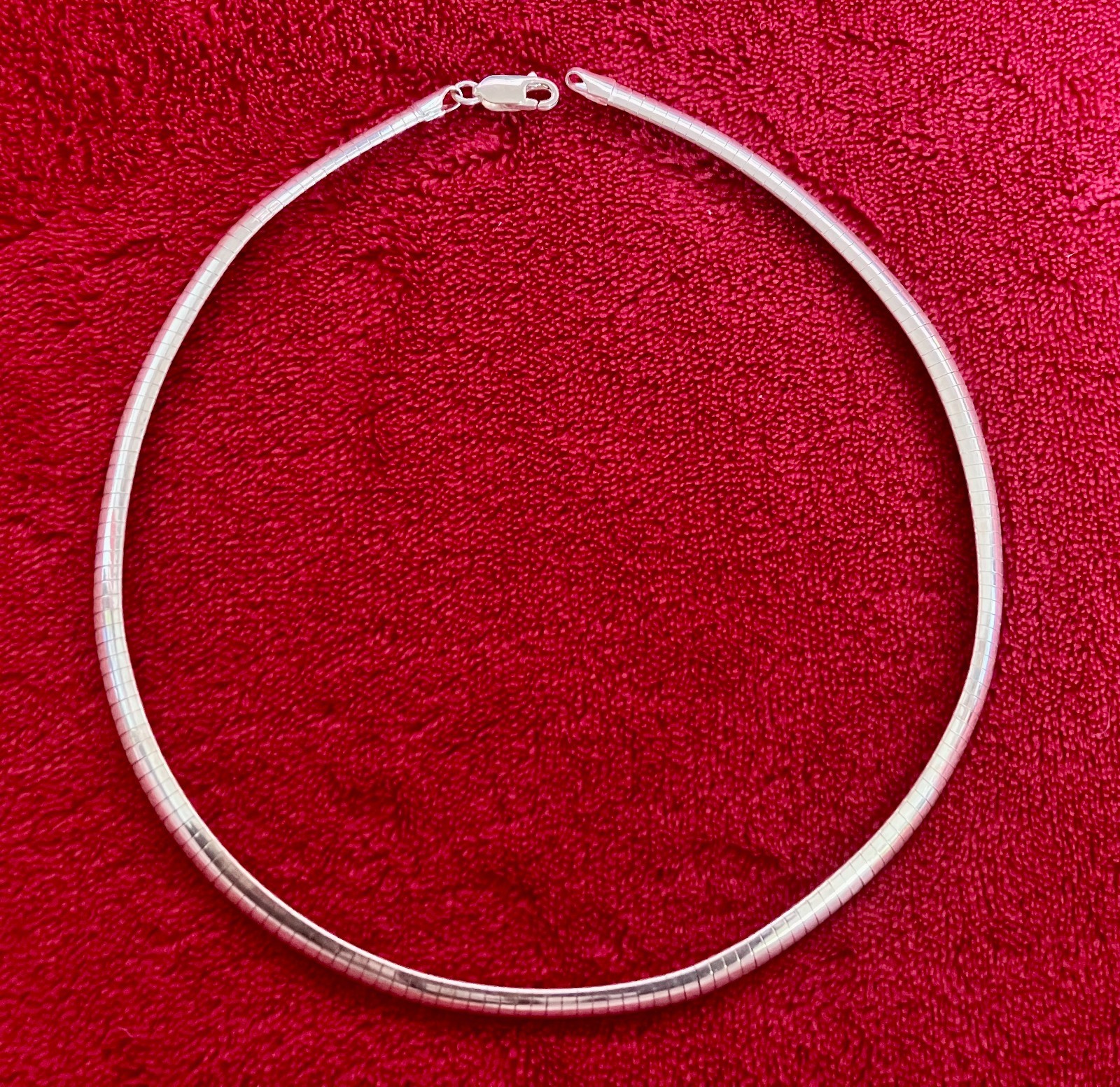 MILOR FLAT SNAKE STERLING SILVER NECKLACE 16″ Italy ** More DESIGNER items MG