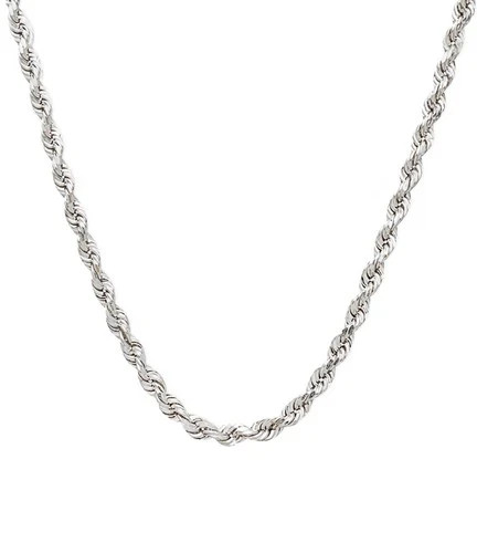 Sterling Silver Plated 20″ 2mm Necklace Rope Chain – Lot of 2