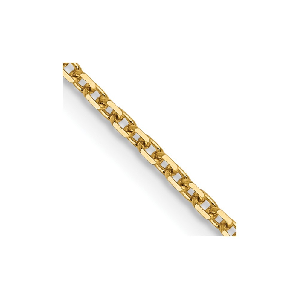14k Yellow Gold 1.25mm Diamond-Cut Cable Chain Necklace