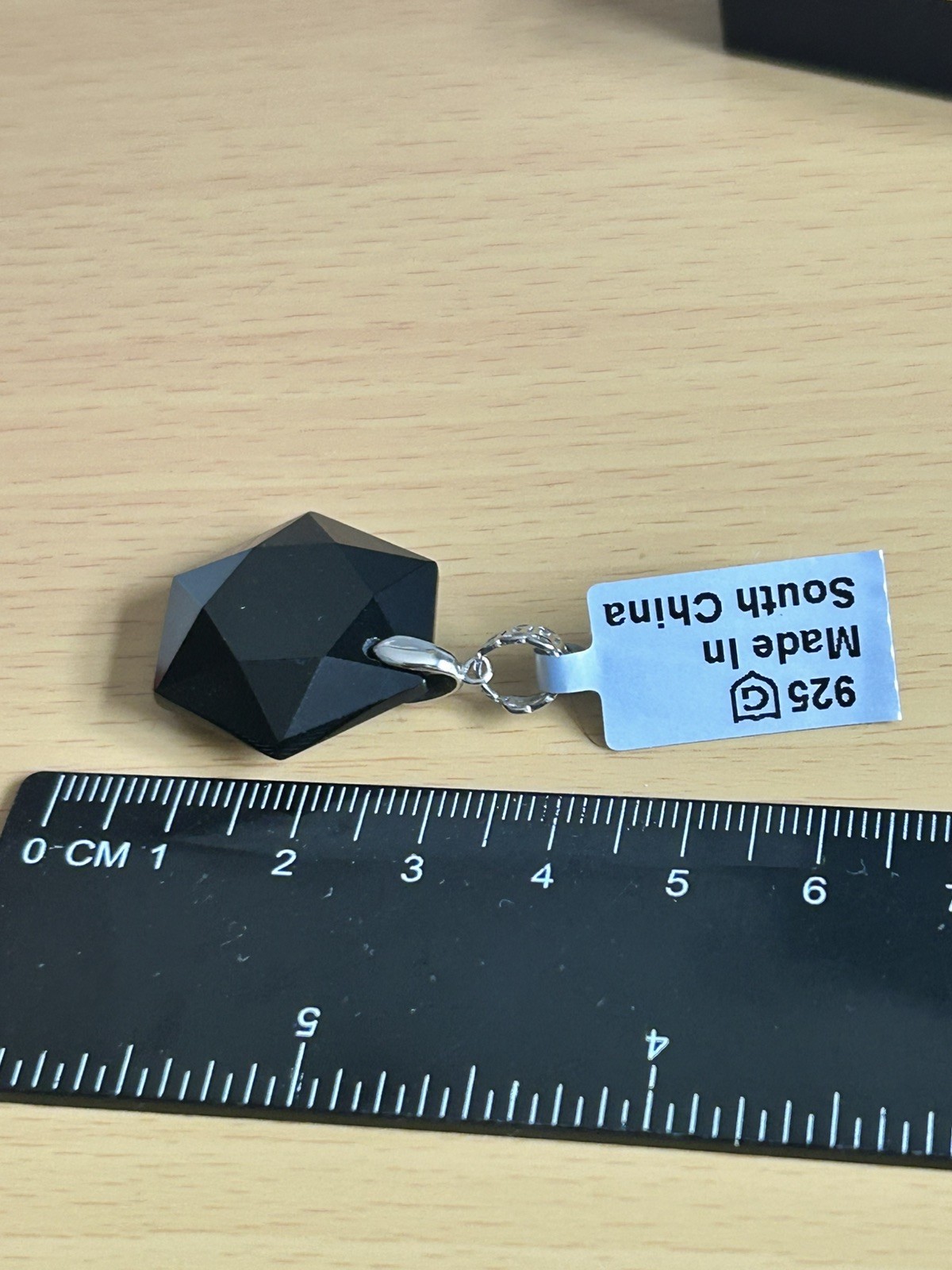 925 Silver Large Onyx Pendant Gemporia / NWT /6.65g