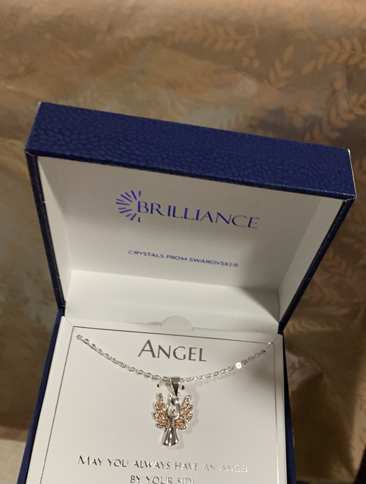 Brilliance 💥 Swarovski Genuine Crystal ❤️ Angel necklace 18 inch NEW With Box