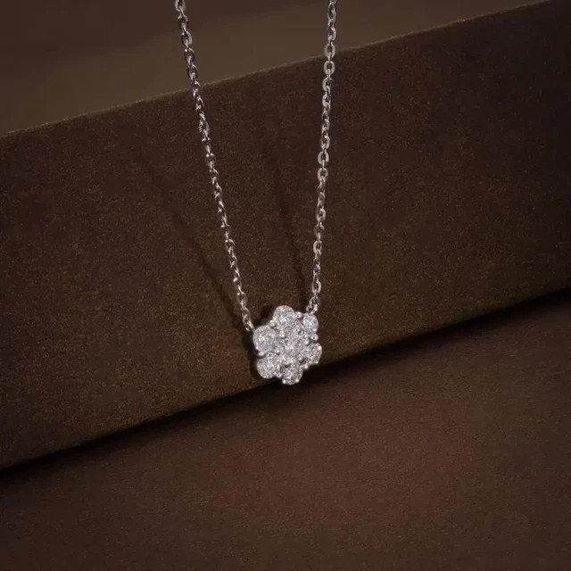 1Ct Round Cut Lab Created Diamond Women Beautiful Pendant 14k White Gold Plated