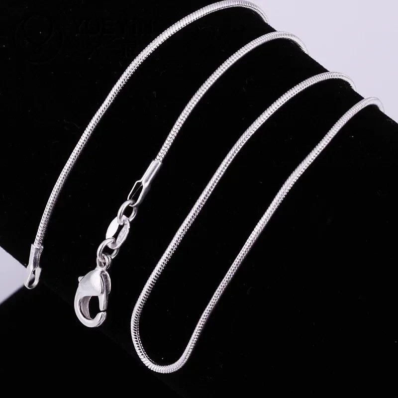 Men&Women’s 925 Sterling Silver Tarnish-Free Italian Snake Chain Necklace 16-24*