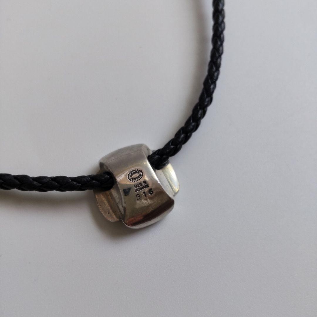 Georg Jensen Sterling Silver 925 Clover Choker Necklace Black from Japan