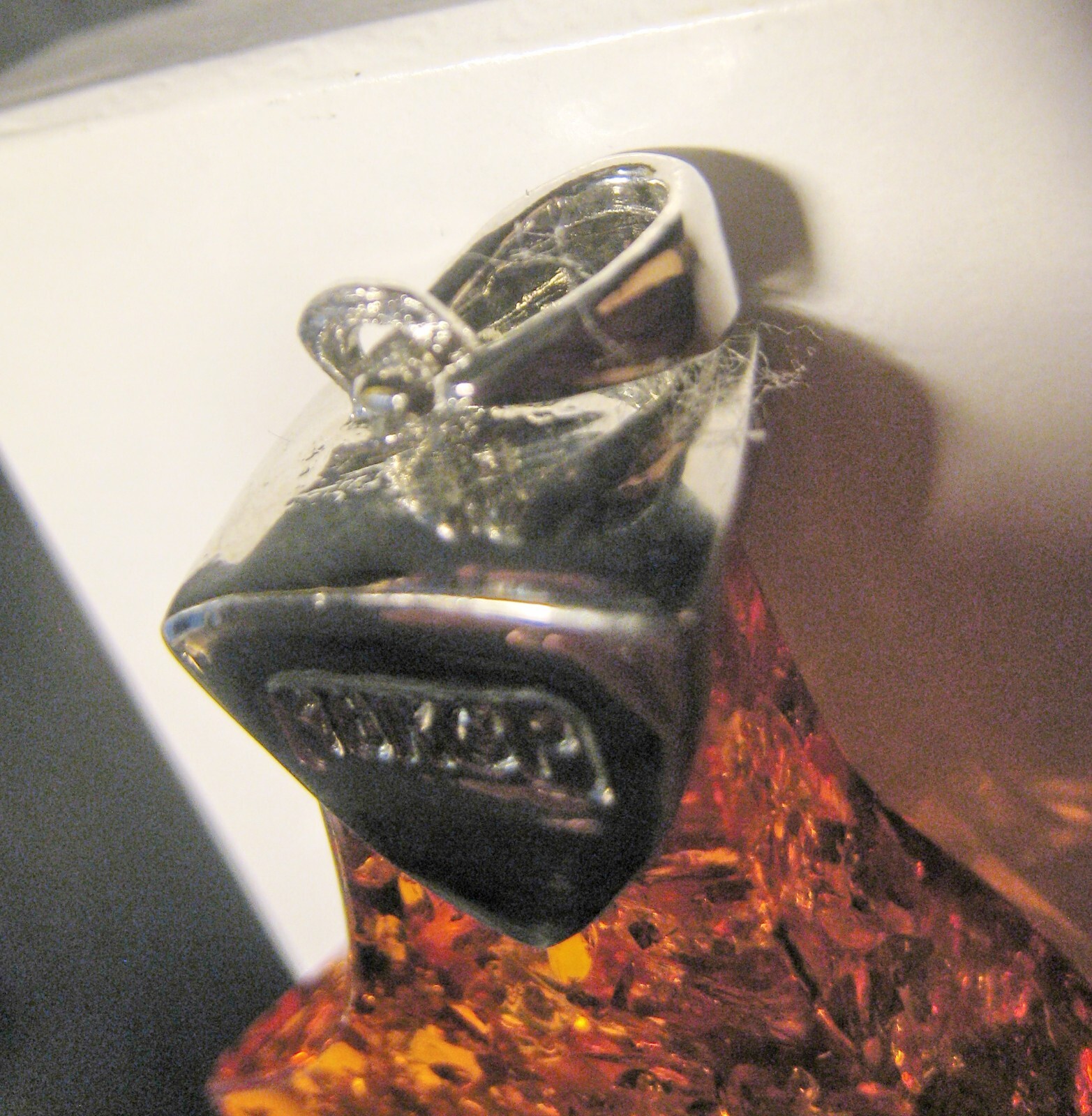 Pendant Fine Gold Plated 18KGP Amber 32g Very Good