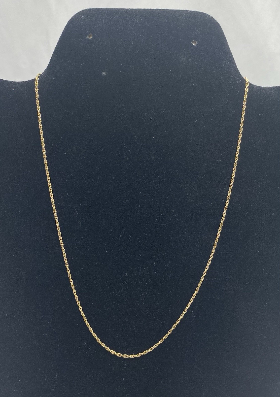 VINTAGE HAZEL 14K YELLOW GOLD 16.25” DOUBLE CABLE CHAIN 1.2mm NECKLACE 1.8 GRAMS