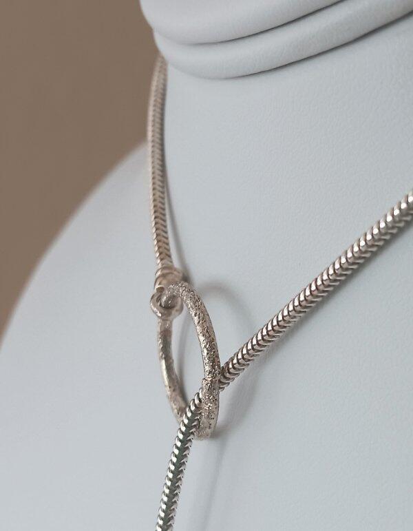 26″ Sterling Silver Snake Chain Sparkle Ball Dangle Pendant 13 grams 925 Lariat