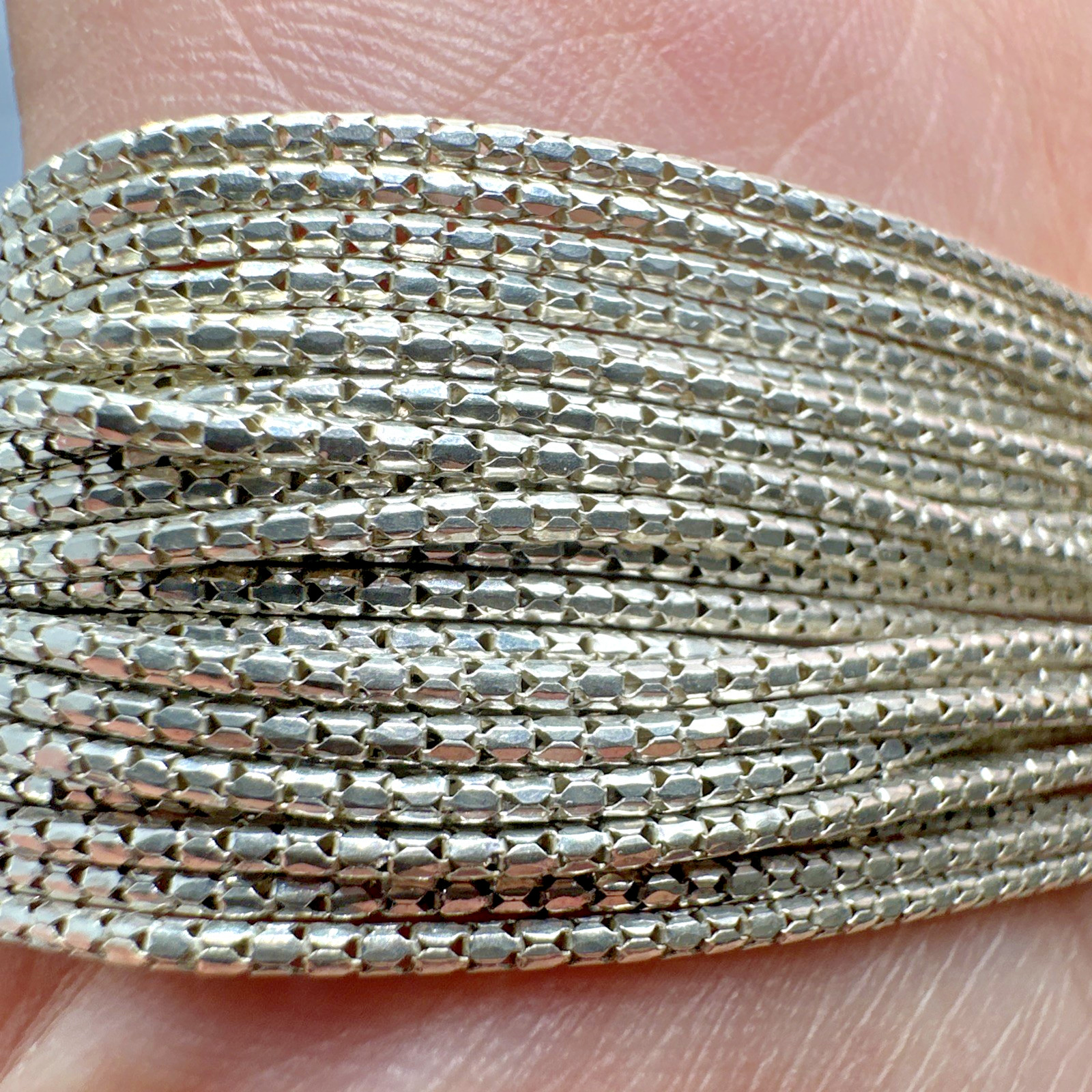 Vtg Stunning Milor Italy Multistrand Sterling Silver Necklace Toggle Clasp 47.7g