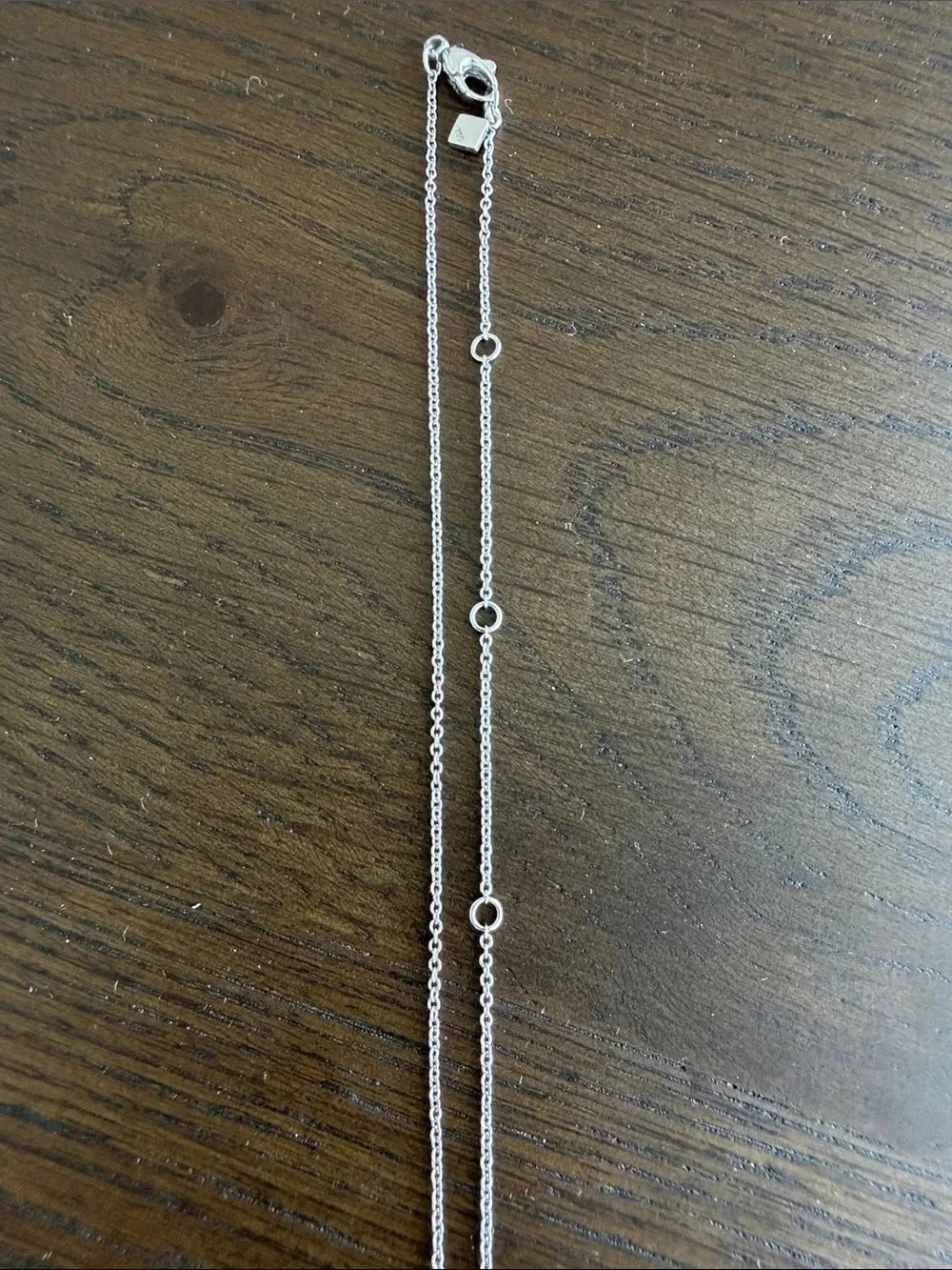 Maison Birks Bee Chic 18K White Gold 0.16ct Diamond Necklace 15-18″ w/ Box
