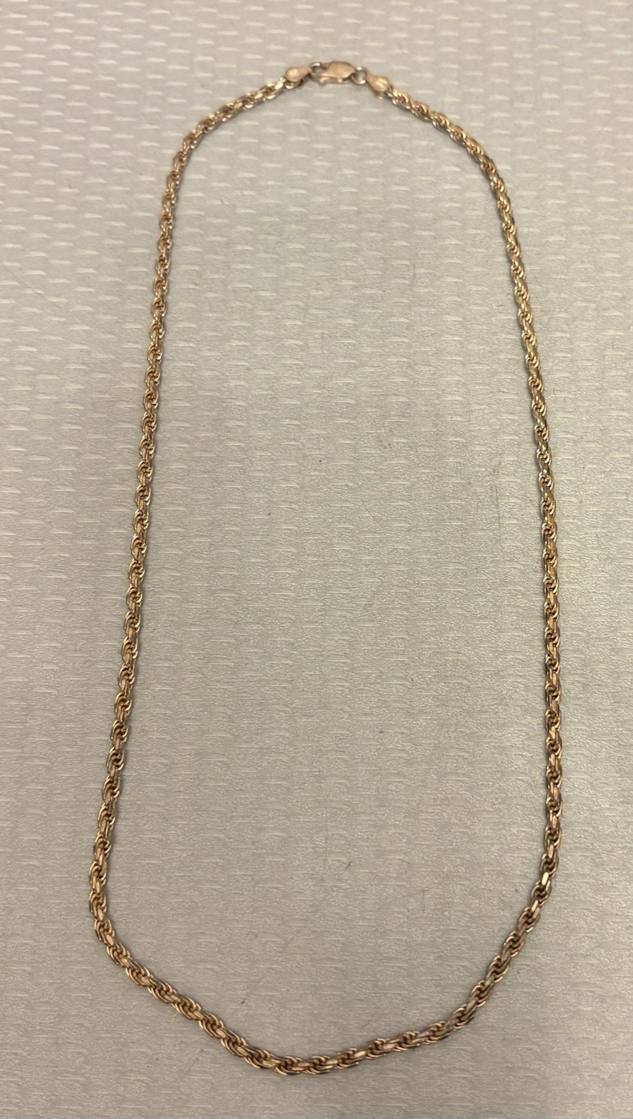 Vintage Milor Italy Gold Vermeil Rope Chain Sterling 925 Necklace 17.65g 3mm 20″