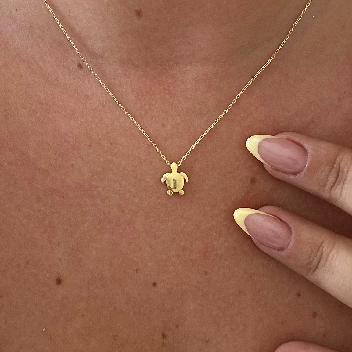 14k Gold Turtle Necklace Sea Turtle Pendant Jewelry Gift for Her, Women, Ladie’s