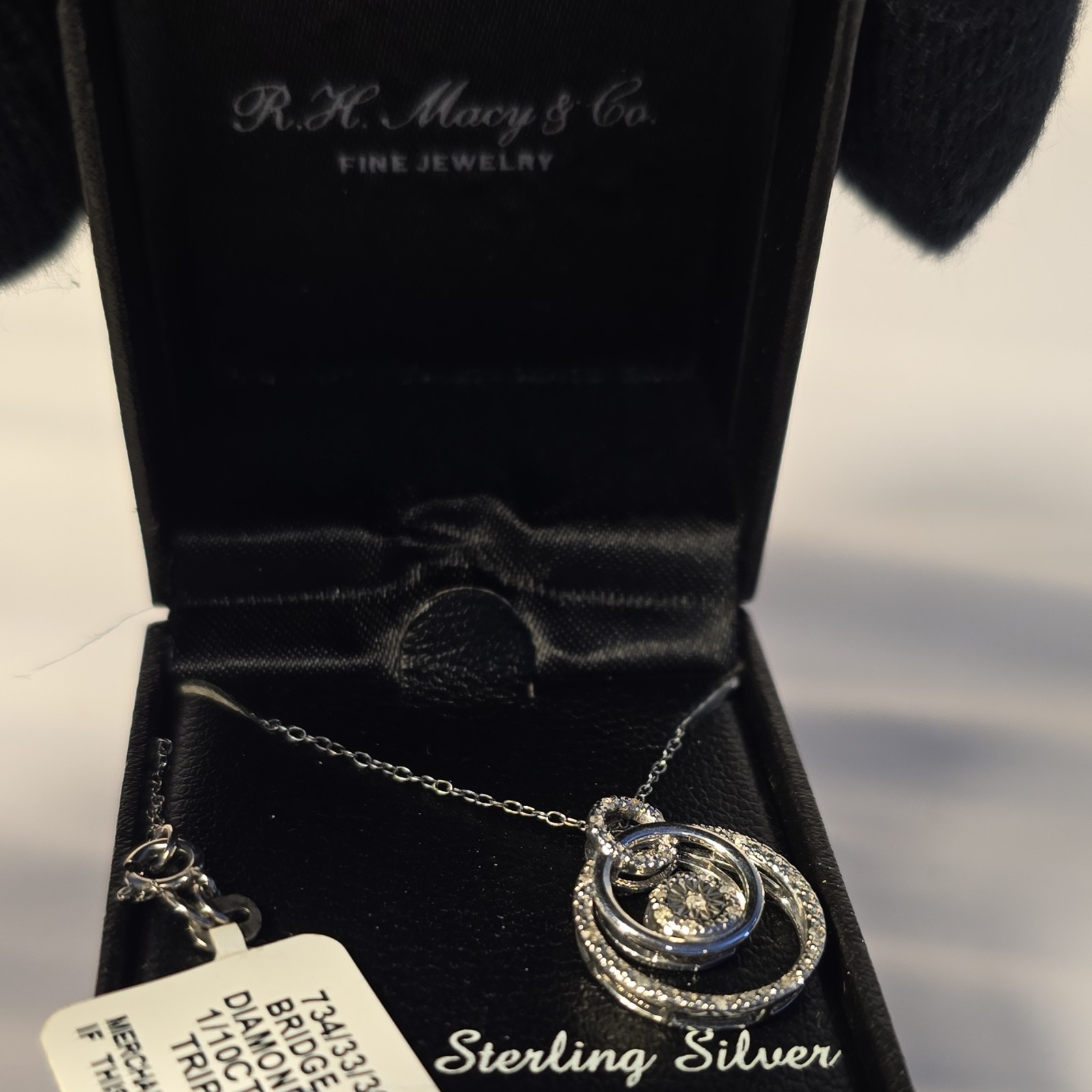 Diamond Pendant Necklace 1/10 Ctw Sterling Silver_ Macy’s