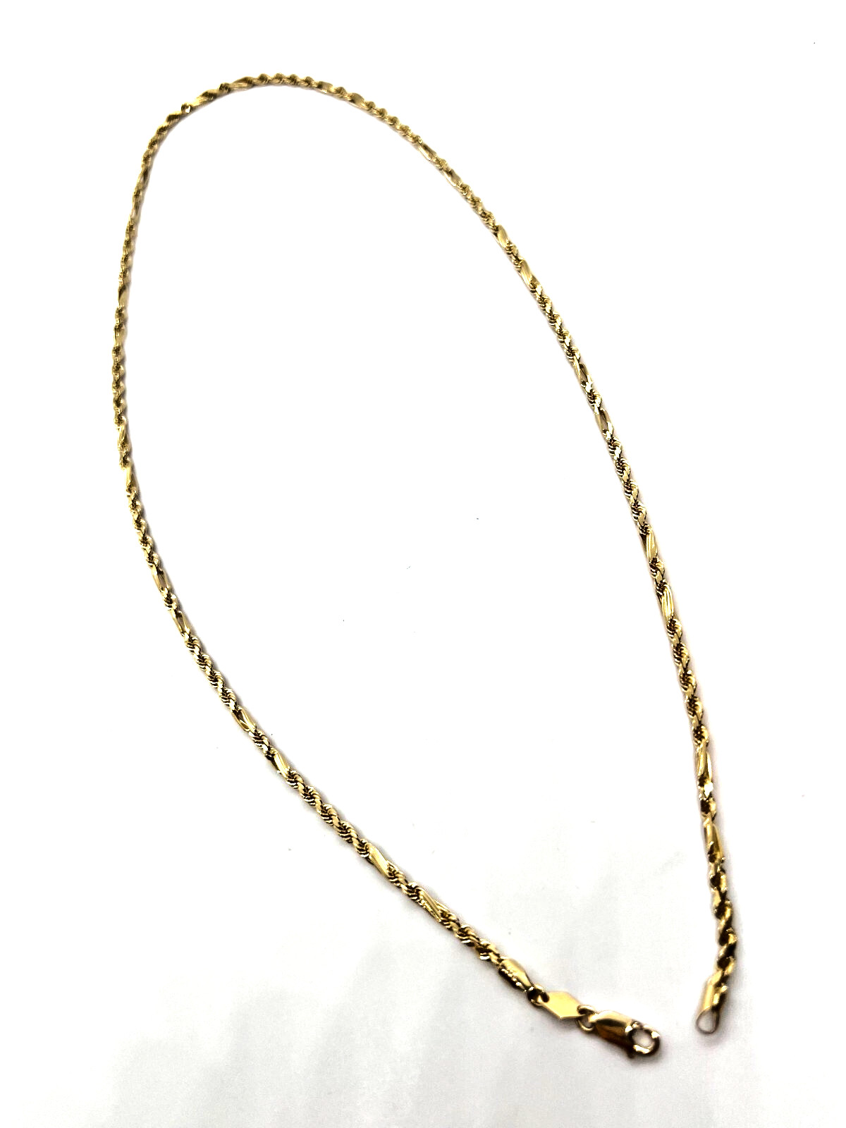 14kt Yellow Gold Unique High End 20″ Chain Dual Design Links