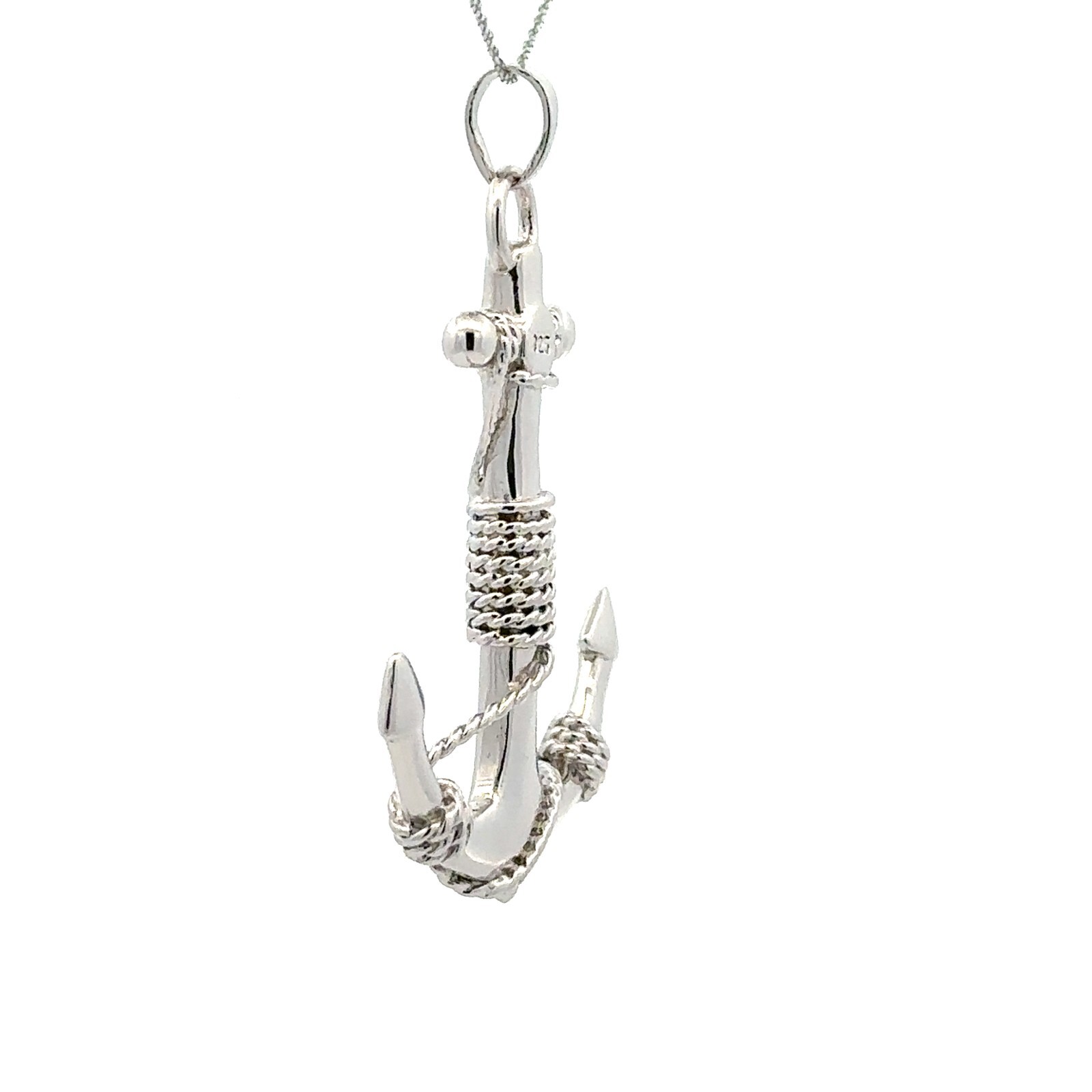 Sterling Silver Anchor Pendant-Large-( 1 1/2 x 1 3/4 Inch) Solid .925