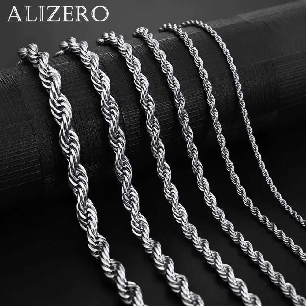 4mm Diamond Cut Solid 925 Sterling Silver Italian Rope Chain Men’s Necklace
