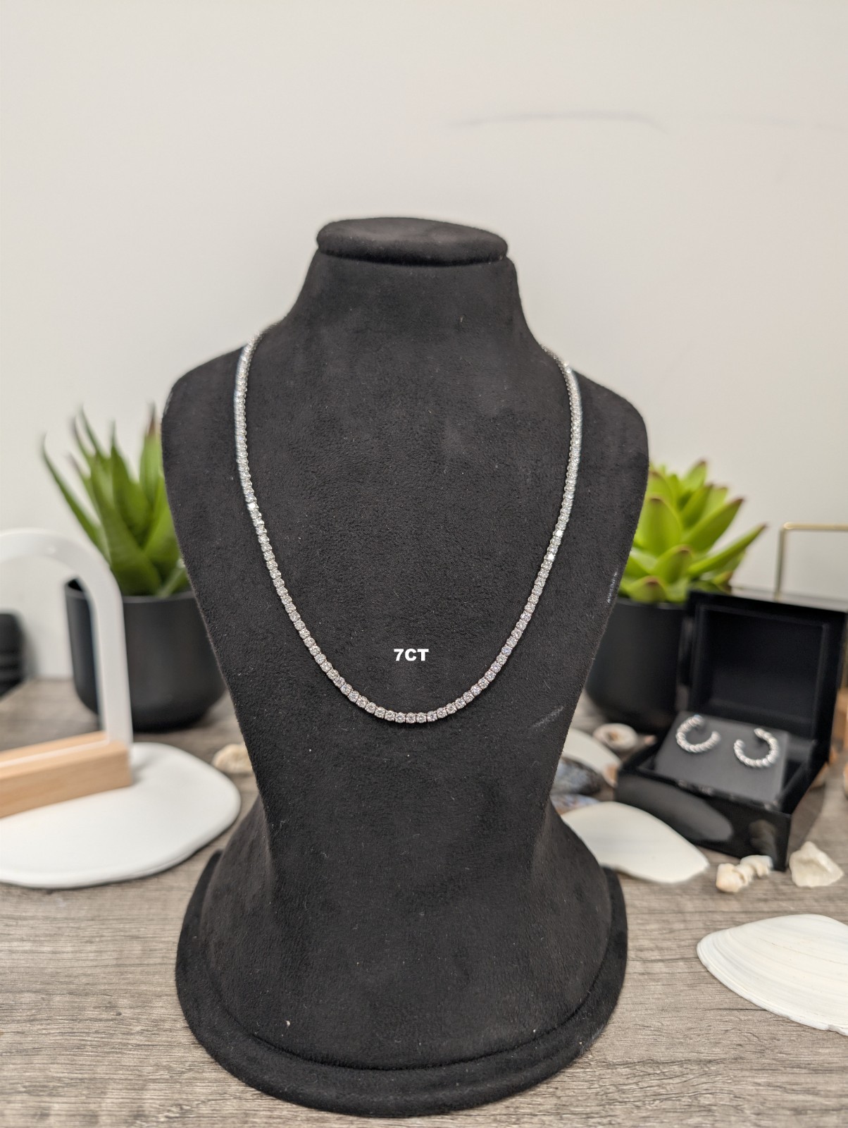 Diamond Tennis Necklace Lab Grown Diamond 5CT – 20CT – 14K Gold