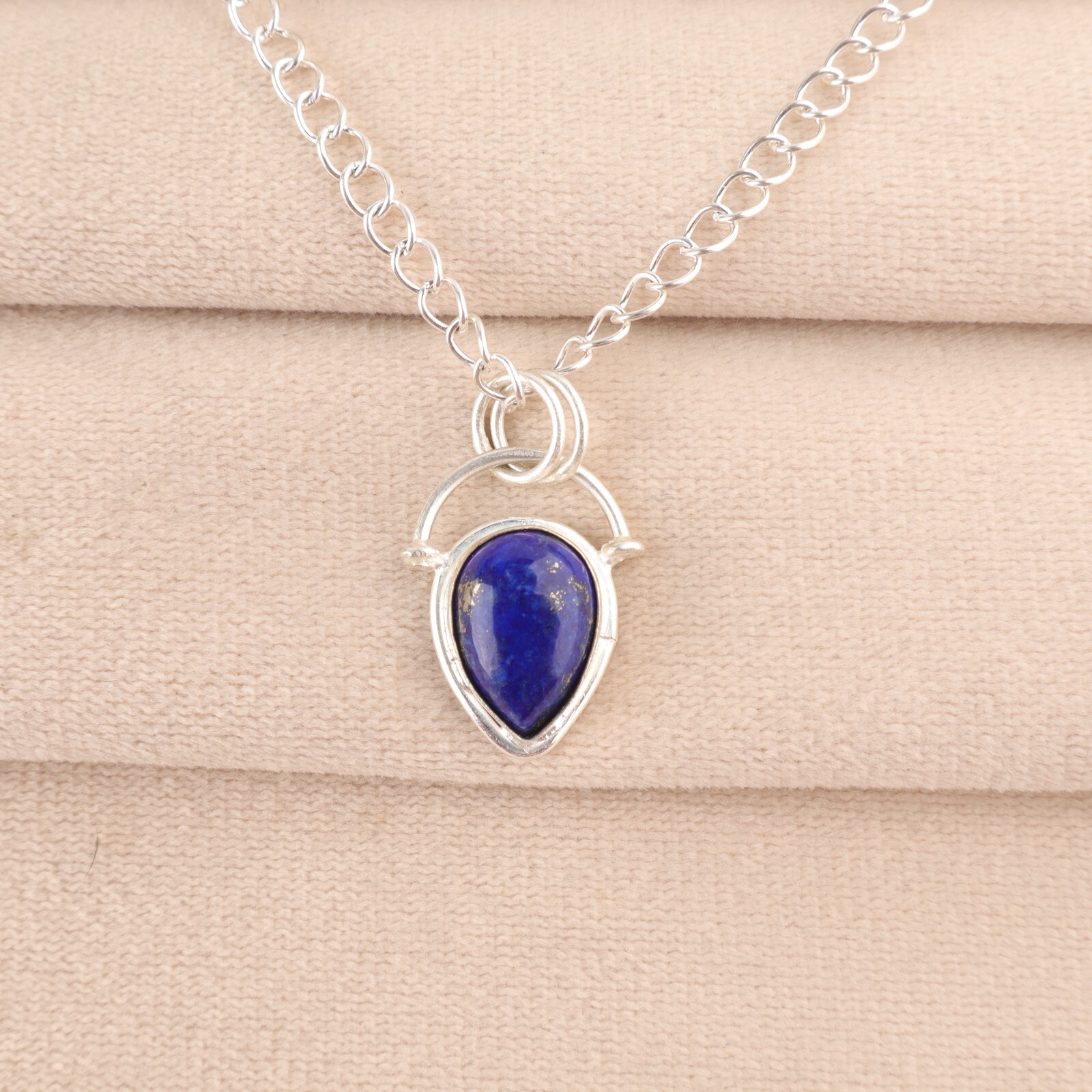 925 Silver Lapis Lazuli Gemstone Jewelry Handmade Pendant 1.01″For Birthday Gift
