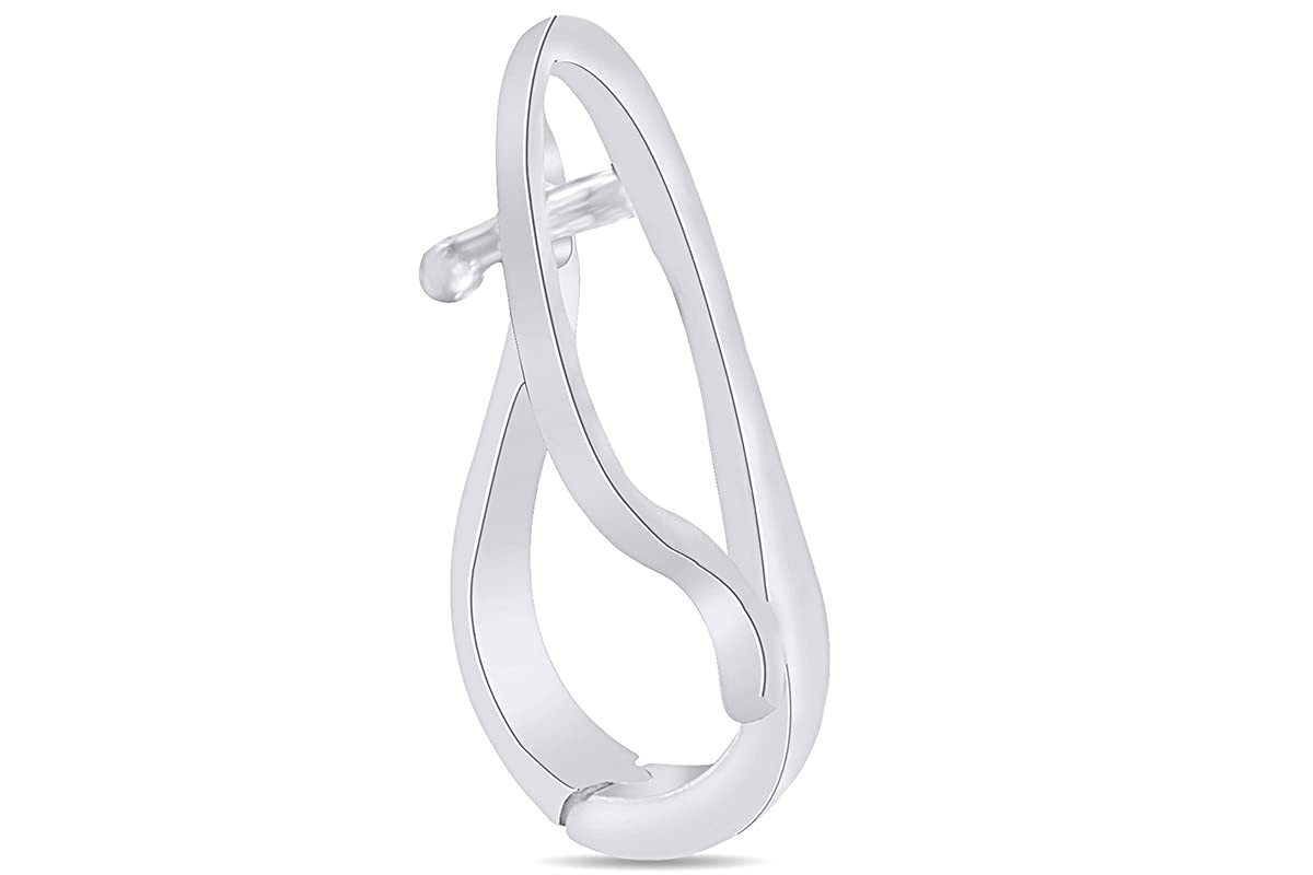 Interchangeable Pendant Hanger Slide Pearl Enhancer Fits 7mm In 14k White Gol…