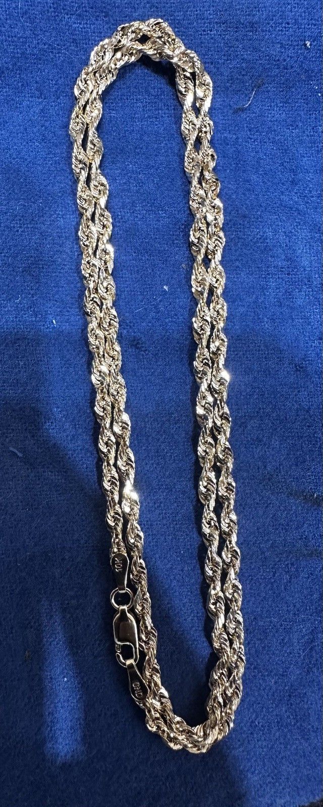 10kt Hollow Rope Chain