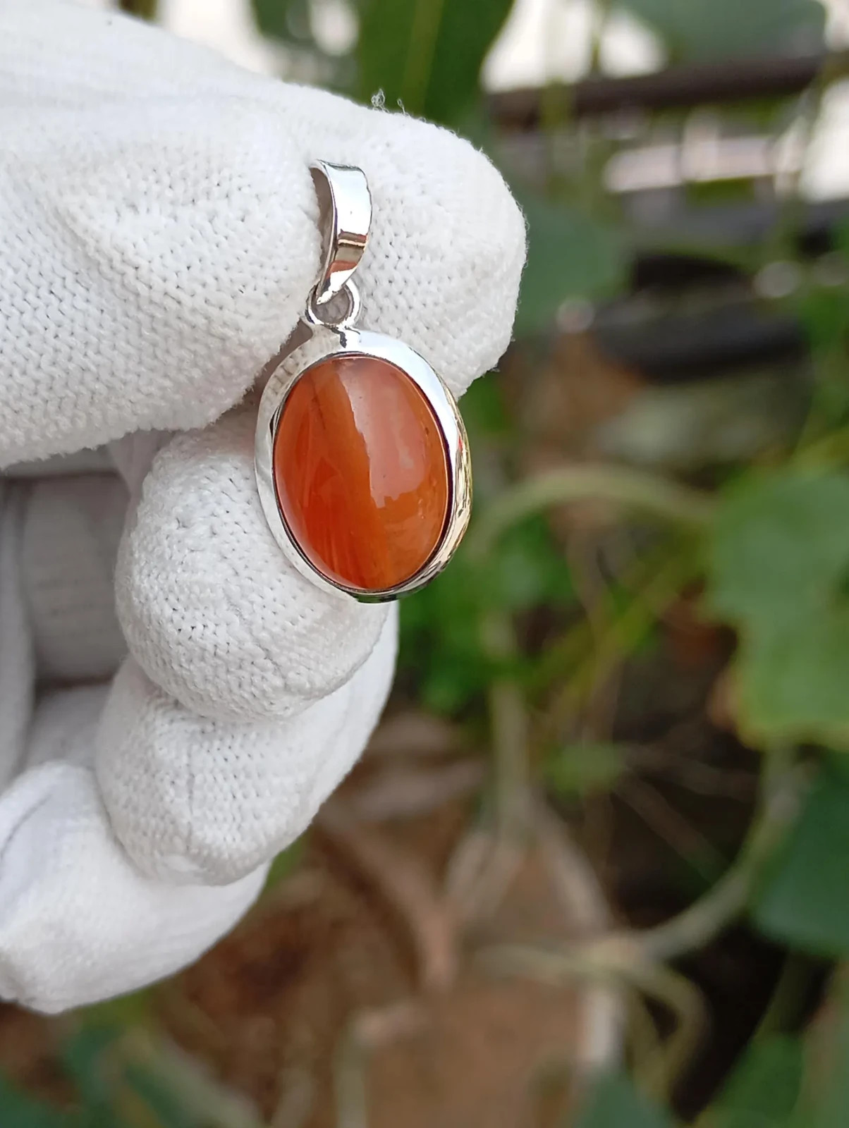 Red Carnelian Pendant 925 Sterling Silver Jewelry Handmade Gemstone Necklace