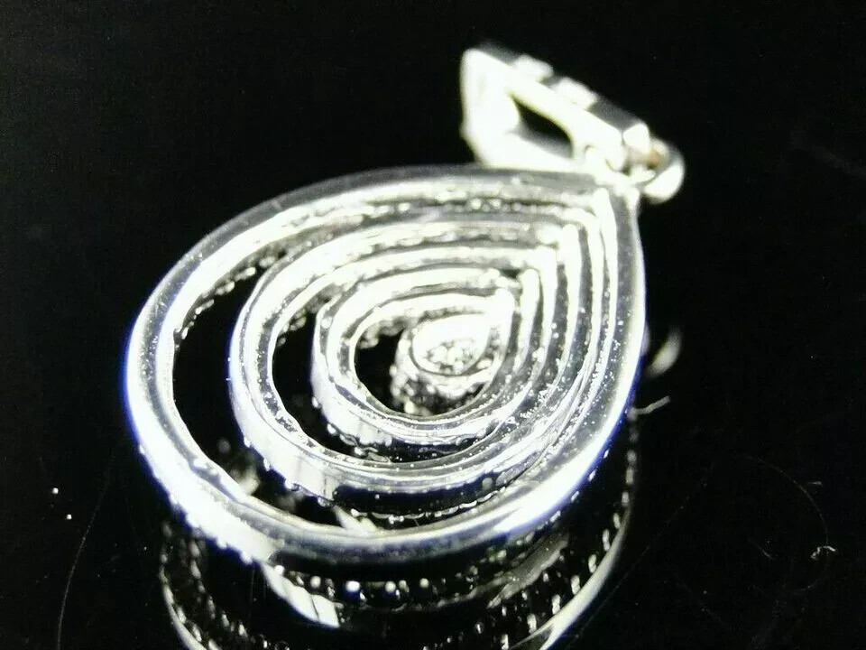 1.00 Ct Lab Created Round Diamond Pear Shape Pendant 14k White Gold Over