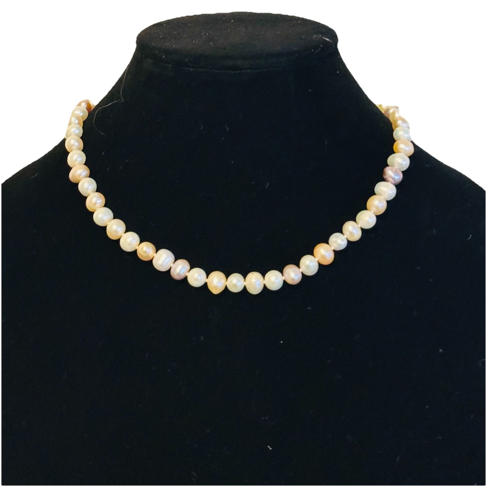 EFFY Cultured Pearl Opaque Special Multicolor FW Pearl Necklace 16” Sterling