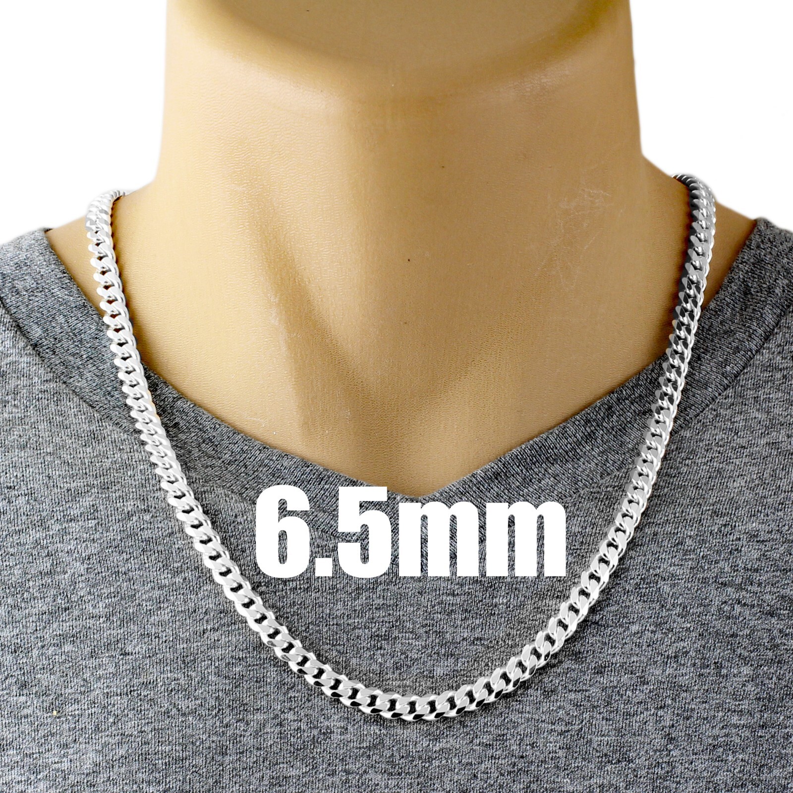 Guaranteed 925 Sterling Silver Cuban Curb Chain Necklace Solid & Heavy Version