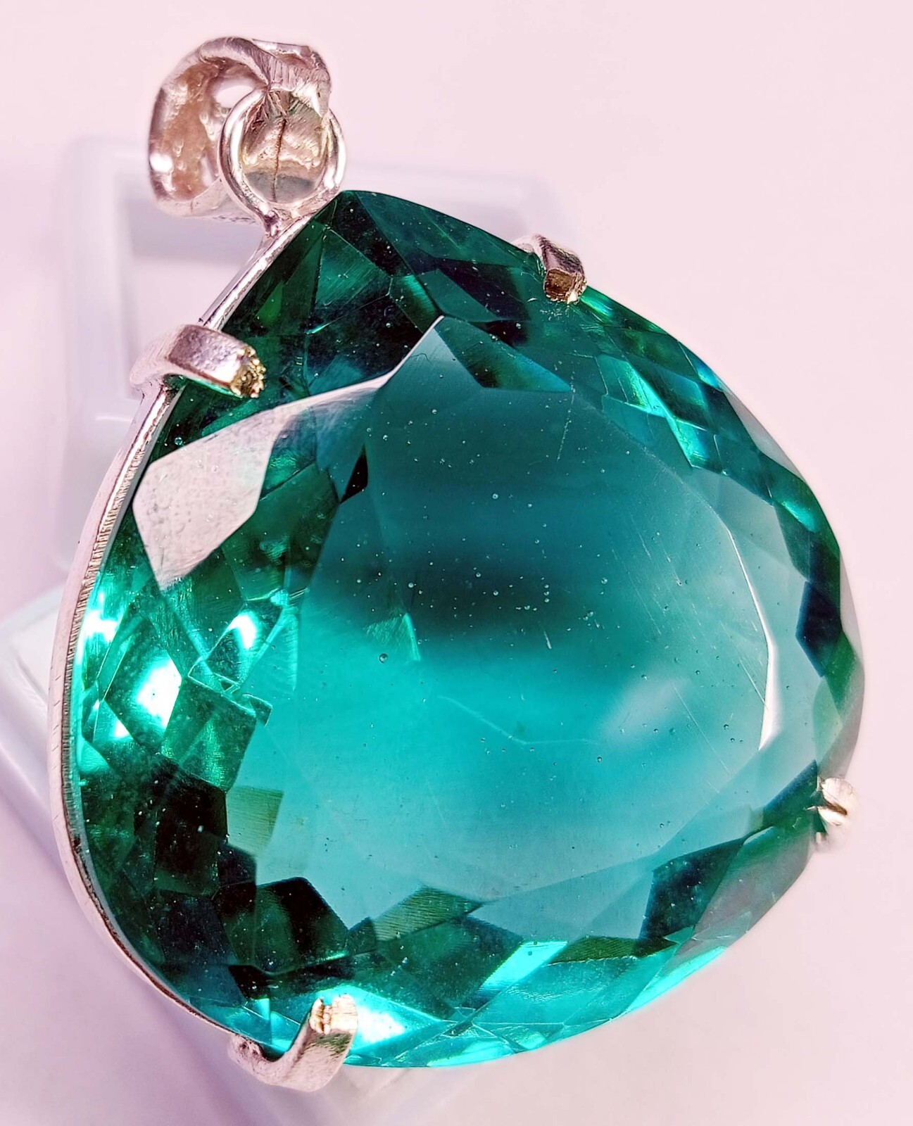 Pear Cut 134.05 Ct Green Topaz Pendant Natural Gemstone EGL Certified PD022