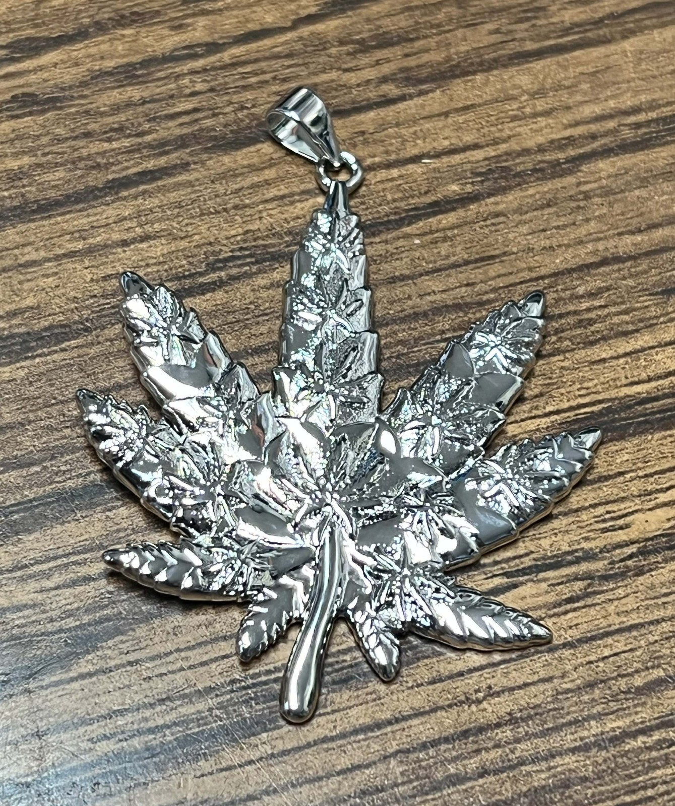 Marijuana Leaf Cannabis Pendant in Sterling Silver Original design by me