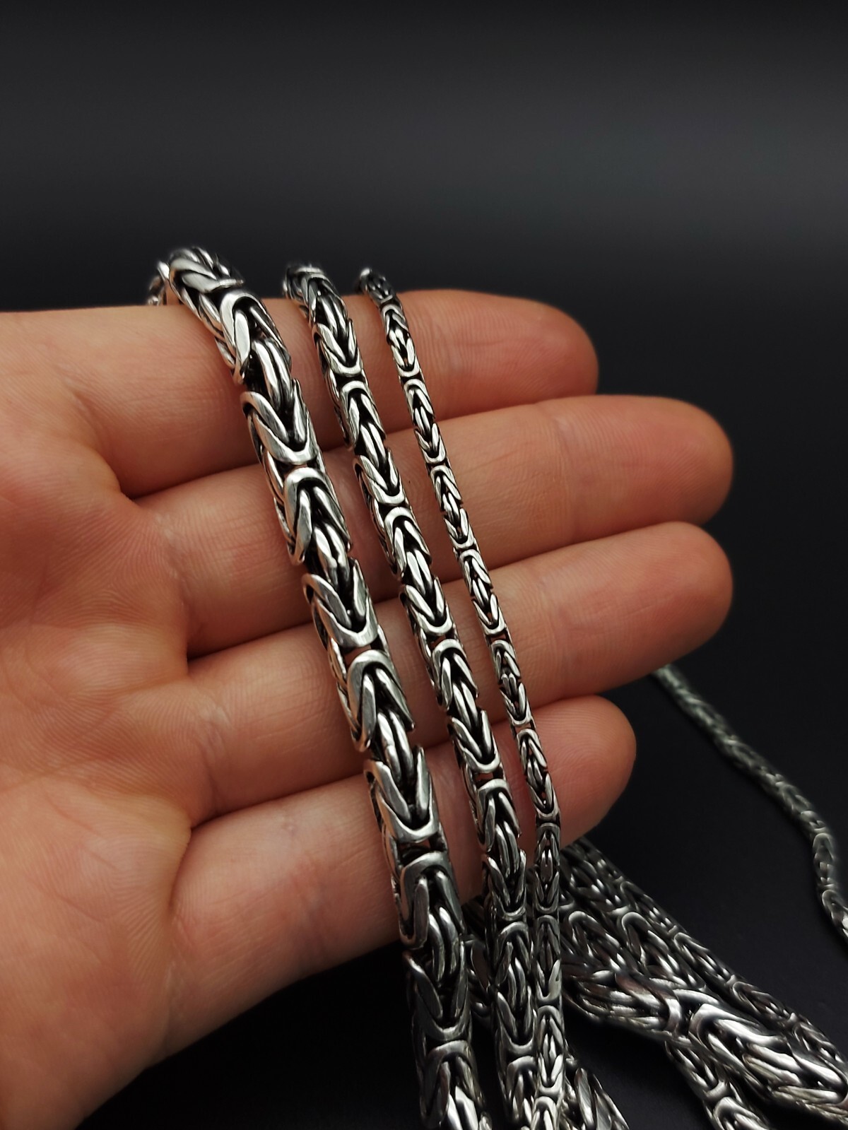 Sterling Silver 925 King Chain King Bracelet 2.5 / 4 / 6mm Solid Silver NEW