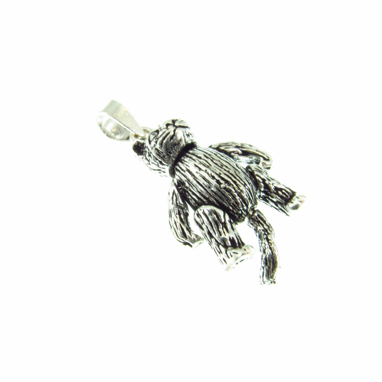 Solid 925 Sterling Silver ArticulatedKitty Cat Pendant, Feline Charm Jewelry