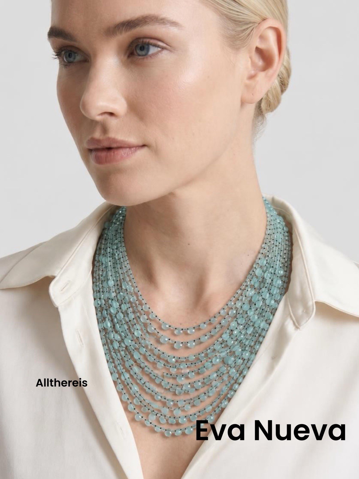 EvaNueva Fine Italian Handcrafted Jewelry Strand Necklace &Bracelet