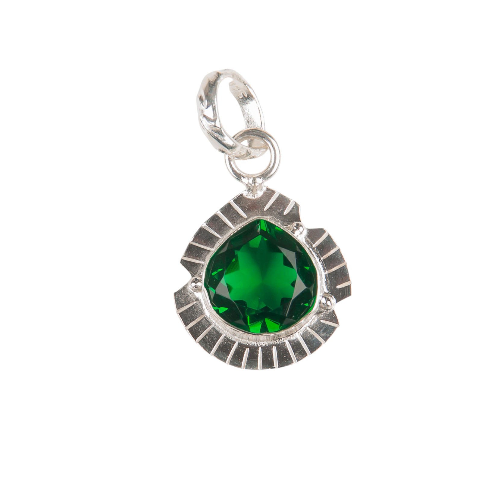 Chrome Diopside Gemstone 925 Solid Silver Designer Pendent 1.15″ For Engagement