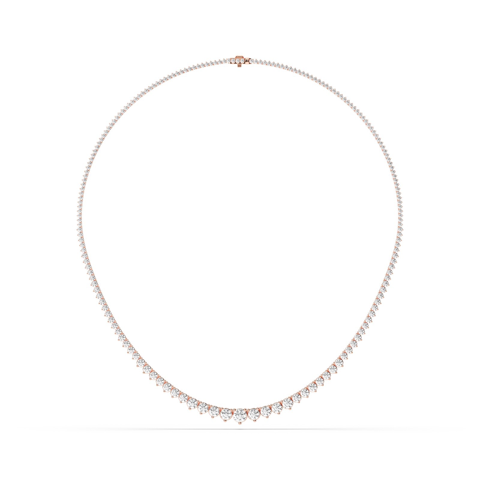 7CT Graduated Tennis Necklace Lab Grown Diamond – 14K Solid Gold or 925 Silver