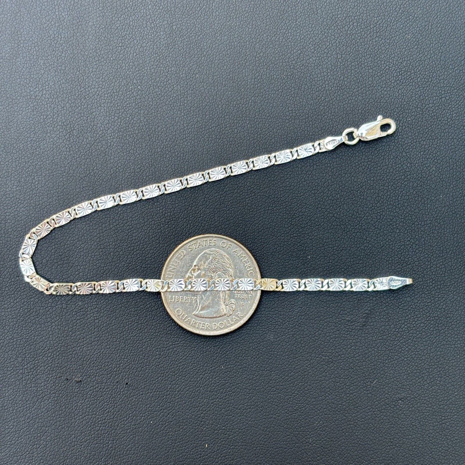 3mm Valentino Link Bracelet – Real Solid 925 Sterling Silver MADE IN ITALY