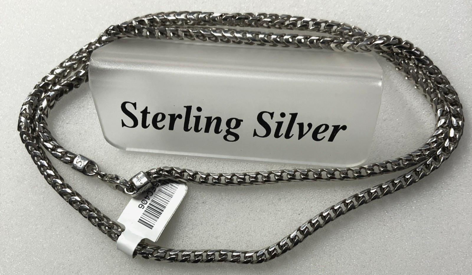 925 Sterling Silver Italy Solid Franco Chain Heavy 40.7grams 4mm 24” New w/ Tag