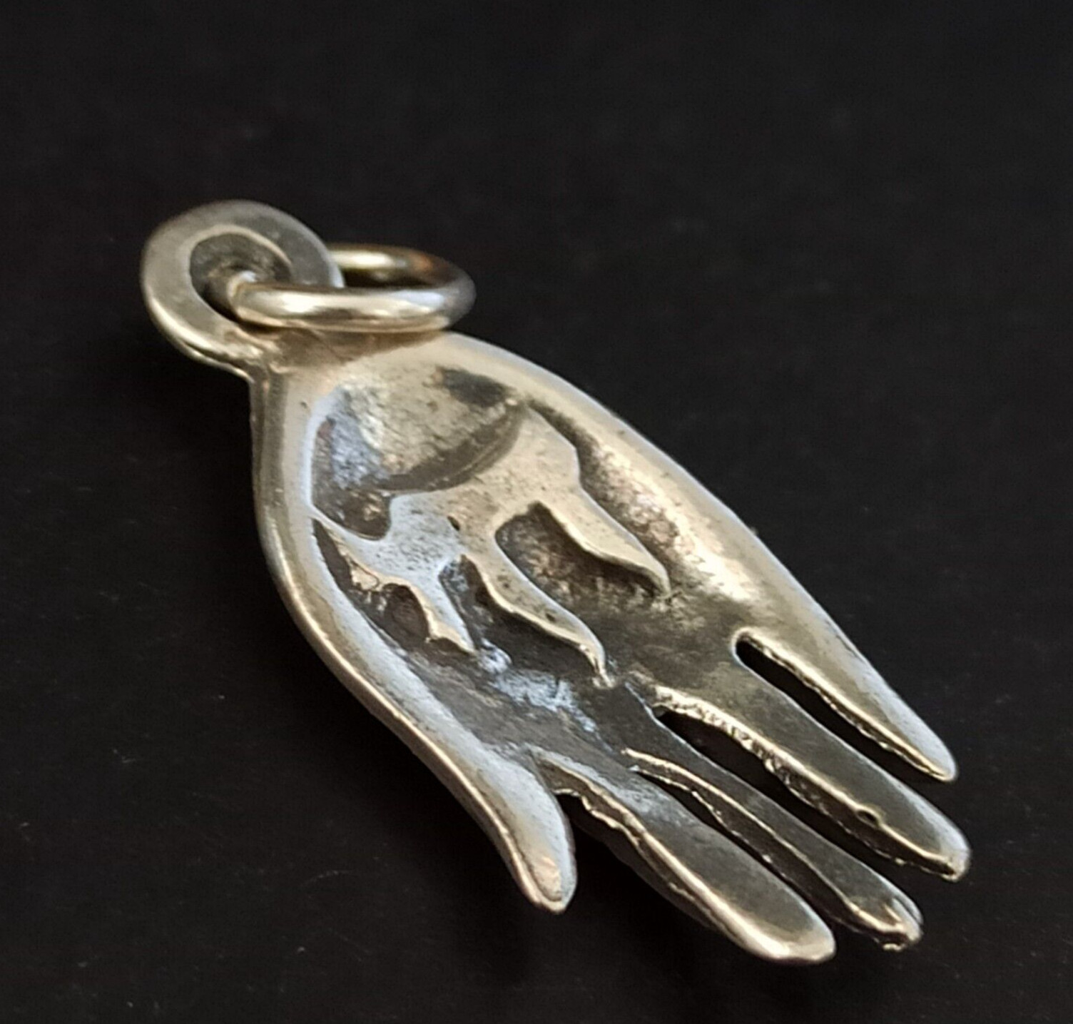 Vintage Hamsa Chai Pendant Hebrew Silver 925 Men’s Women’s Hand of Fatima Gift