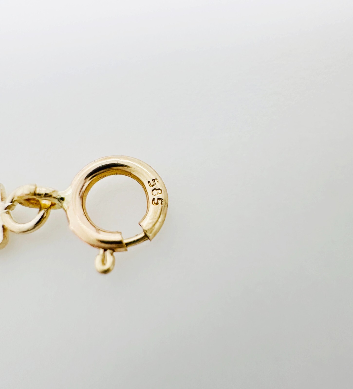 14K Solid Yellow Gold Mini/Very Small ‘J’ Initial Charm Pendant w/Spring Clasp