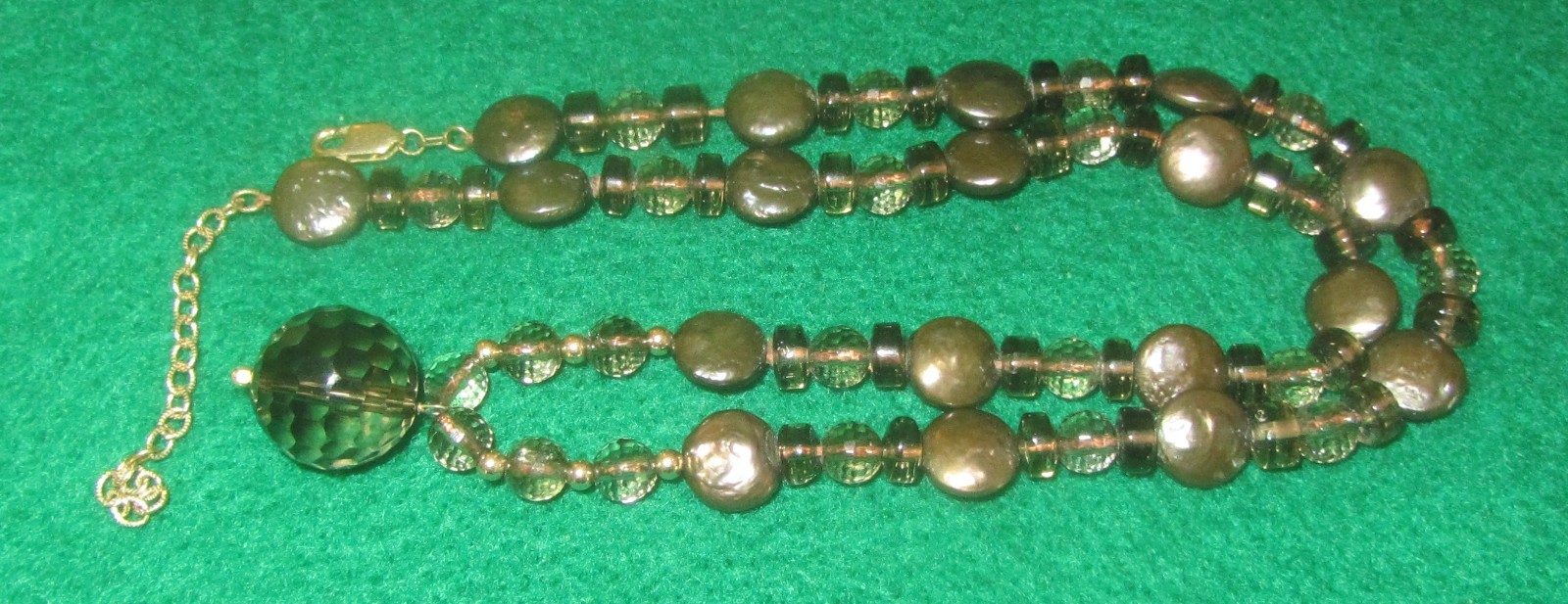 14K gold……. unknown mixed beads necklace