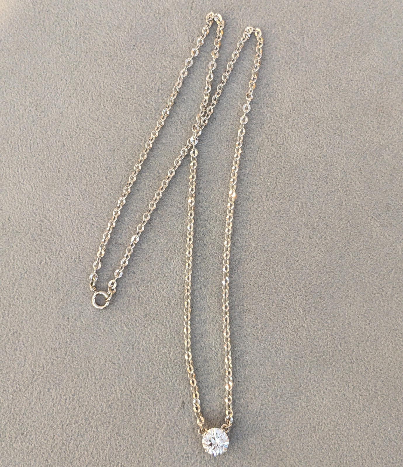 GIA 1.06ct F-VS2 Diamond Pendant Necklace in 14k & 18k White Gold – HM2754AS