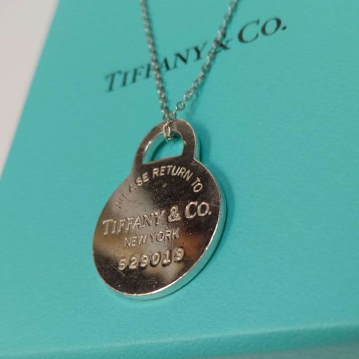 Tiffany & Co. Return to Round Necklace Silver 45cm Unisex Pre-Owned