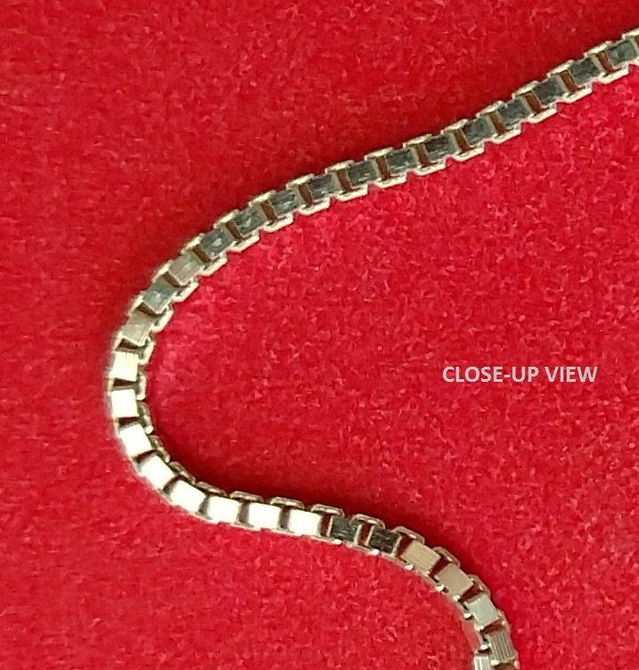Box Chain Necklace — Sterling Silver — 1.5mm* — 26 inch* – Made in Italy [BN]